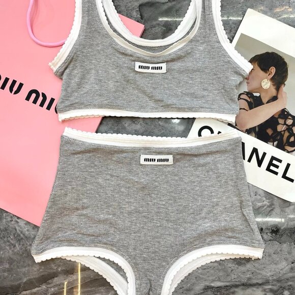 Miu Miu elegant two-piece swimsuit (without padding) Size S